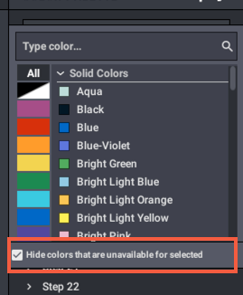 Tutorial on using Studio 2.0 ， Chapter 7 Choosing part colors