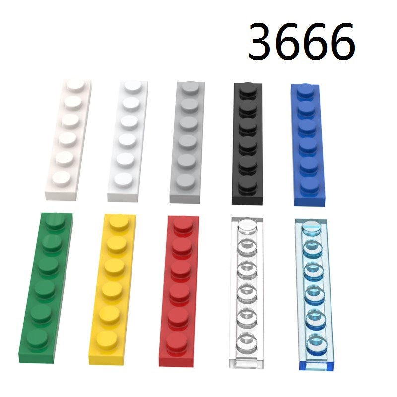 Compatible with 3666 small particle building block accessories, low 1-6 point base plate bottom plate MOC