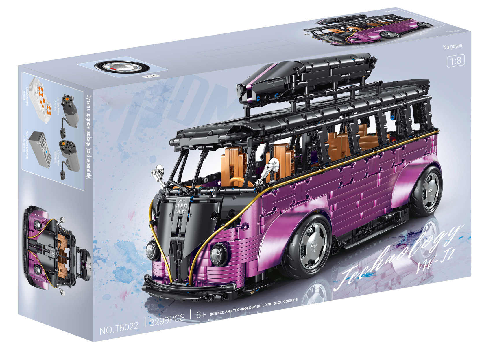 The 1:8 bus belongs to the T2 series building block set