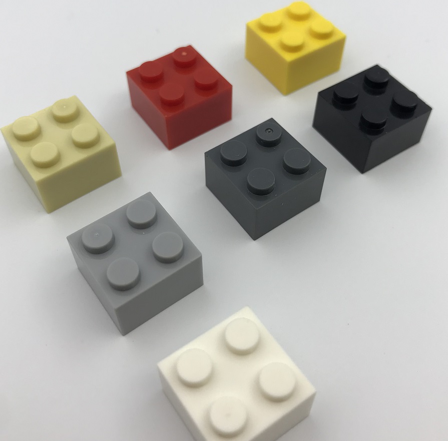 3003 building block assembly, loose parts, high foot 2 basic bricks